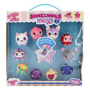 Squeezamals Micro Series 3 Micro Set 11 Pieces Watermelon Scented Mystery Pack
